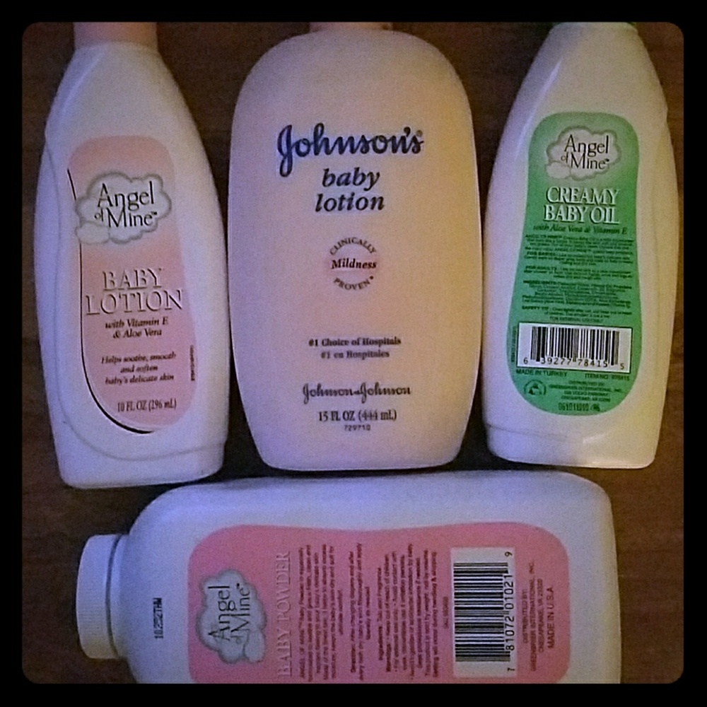 Baby lotions and powder